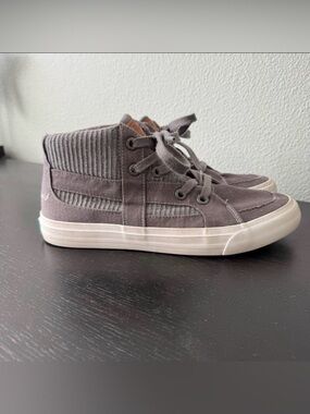 Blowfish Malibu Gray Corduroy & Canvas Mid Top Sneakers Women’s  Size 9